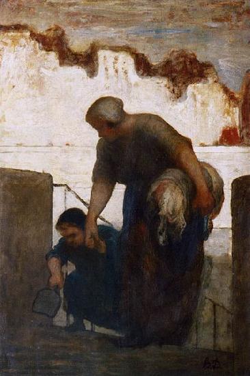 Honore  Daumier The Washerwoman Germany oil painting art
